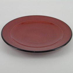 Assiette plate design céramique Collection Sud rouge, Atelier Romain Bernex