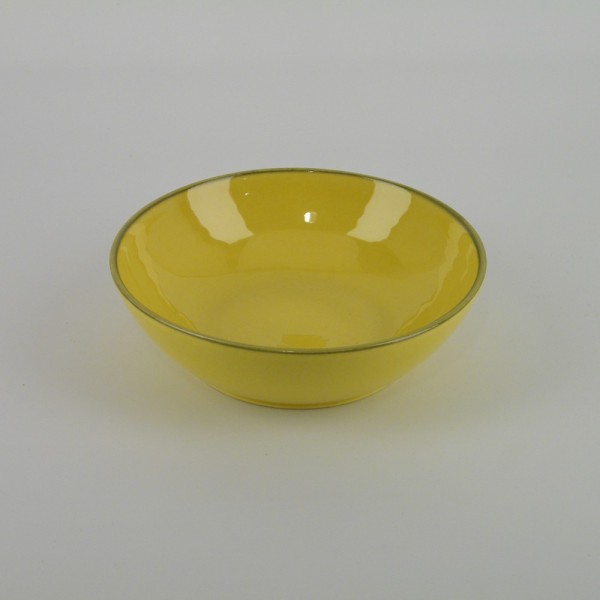 Assiette creuse design céramique Collection Sud jaune, Atelier Romain Bernex
