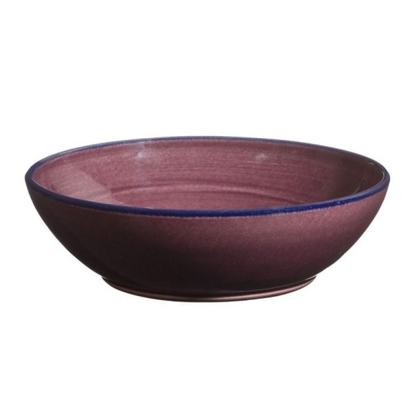 Assiette creuse ceramique Collection Sud aubergine, Atelier Romain  Bernex