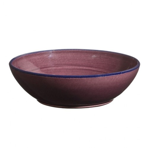 Assiette creuse ceramique Collection Sud aubergine, Atelier Romain  Bernex