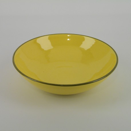 Assiette pasta céramique Collection Sud jaune, Atelier Romain Bernex
