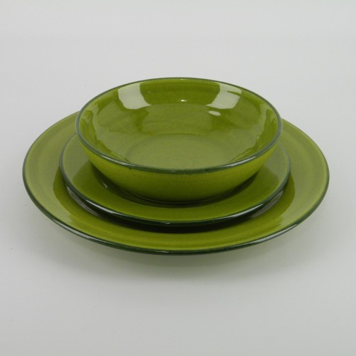 Vaisselle design céramique, assiette plate, dessert et creuse