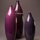 Bouteille design, vase design céramique Sud aubergine, Bernex