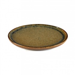 Assiette dessert 21 cm grès émaillé Surface Indi Grey, Serax par Sergio Herman