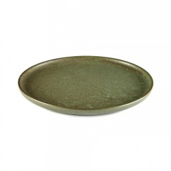 Vaisselle grès émaillé, Assiette dessert 21 cm Surface Camo Green, Serax par Sergio Herman