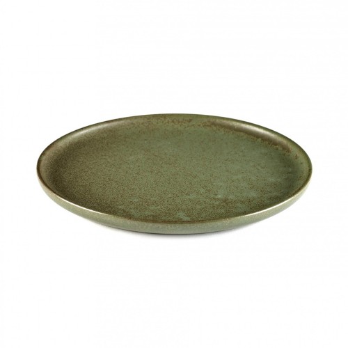 Vaisselle grès émaillé, Assiette dessert 21 cm Surface Camo Green, Serax par Sergio Herman