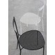 Chaise Chiara métal Noir et Gris clair, Antonino Sciortino