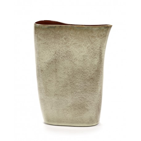 Vase haut design céramique Terres de Rêves Misty grey/Rust Anita Le Grelle, Serax