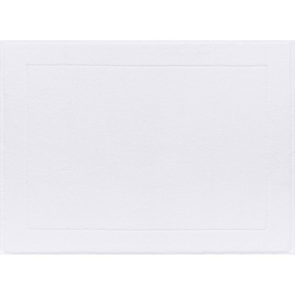 Tapis de Bain Caresse Blanc, Le Jacquard Français
