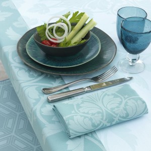 Serviettes de table Syracuse Aqua, Le Jacquard Français 2