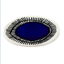 Assiette plate porcelaine bleu 32cm Table Nomade Paola Navone, Serax