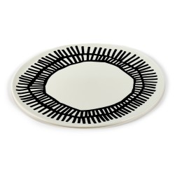 Assiette plate porcelaine noir 32cm Table Nomade Paola Navone, Serax