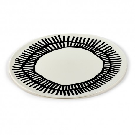 Assiette porcelaine Table Nomade noir 32cm Paola Navone, Serax
