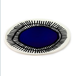 Assiette pizza porcelaine bleu 32cm Table Nomade Paola Navone, Serax