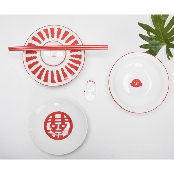Assiette porcelaine creuse et bol Table Nomade Paola Navone, Serax