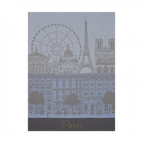 Torchon de cuisine Paris Panorama Ciel, Le Jacquard Français