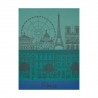 Torchon de cuisine Paris Panorama Jardin, Le Jacquard Français