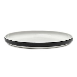 Assiettes plates basses 26cm en porcelaine Noir Passe-partout de Vincent Van Duysen, Serax (par 4)