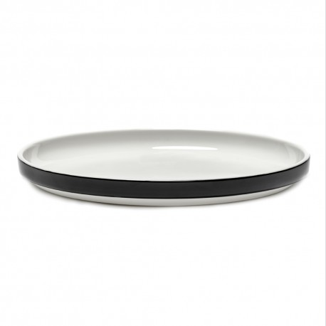 Vaisselle tendance porcelaine Passe-partout assiette plate basse Noir 26cm de Vincent Van Duysen, Serax