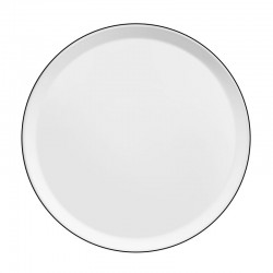 Médard de Noblat assiette plate 27cm porcelaine Yaka Noir