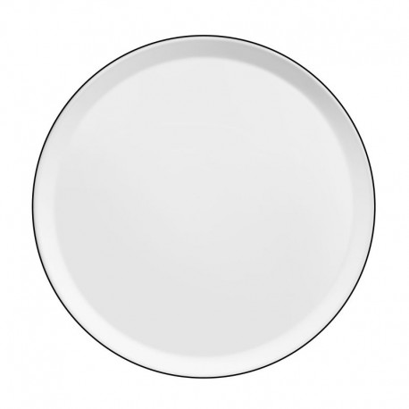 Médard de Noblat assiette plate 27cm porcelaine Yaka Noir