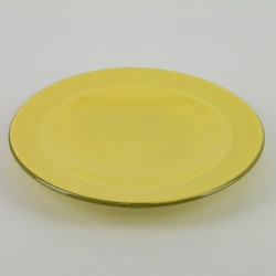 Assiette dessert céramique Collection Sud jaune, Atelier Romain Bernex