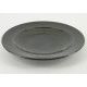 Assiette plate ceramique Sud cendre, Bernex