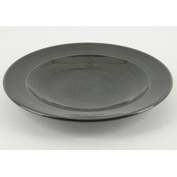 Assiette plate ceramique Sud cendre, Bernex