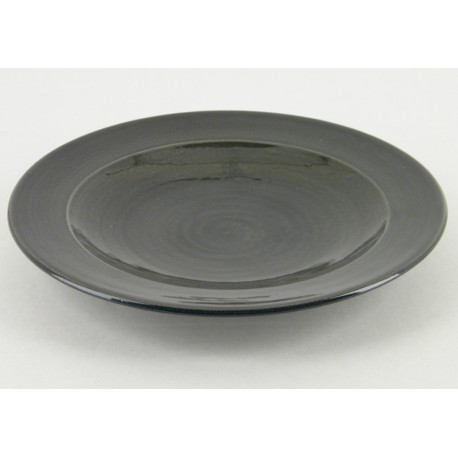 Assiette plate ceramique Sud cendre, Bernex