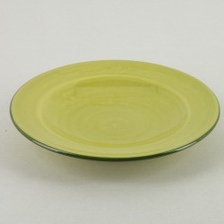Assiette plate ceramique Sud pistache, Bernex