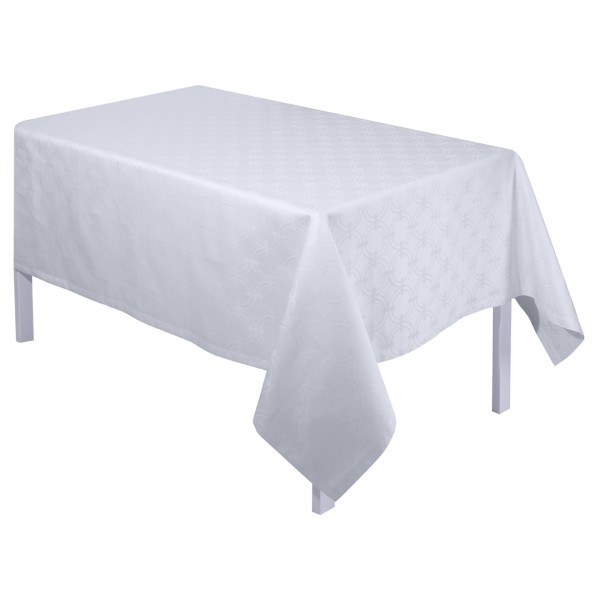 Nappes sur mesure Anneaux Blanc Le Jacquard Français