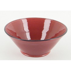 Saladier céramique Tian Sud rouge, Atelier Romain Bernex
