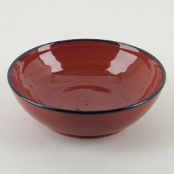 Assiette creuse céramique Collection Sud rouge, Atelier Romain Bernex