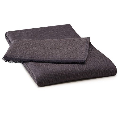 Plaid Nomade Slow Life  Carbone, Le Jacquard Français
