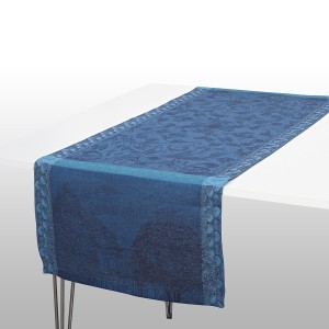 Chemin de table pur lin Symphonie Baroque Crépuscule, Le Jacquard Français 2