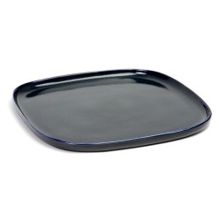 Assiette carrée L 25.4 cm Terres de rêves Dark blue, Serax par Anita Le Grelle (par 4)