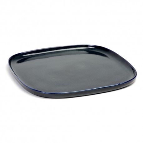 Assiette carrée L 25.4 cm Terres de rêves Dark blue, Serax par Anita Le Grelle