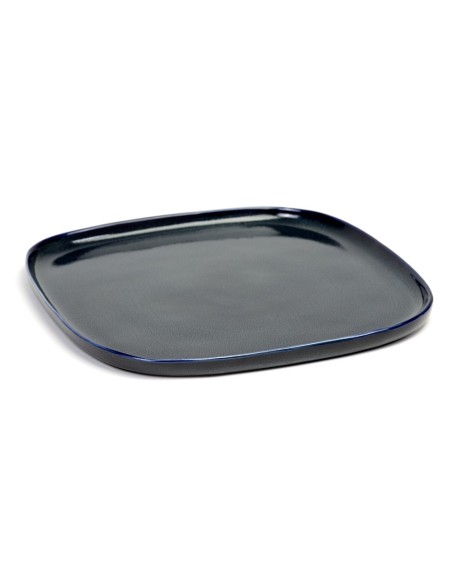 Assiette carrée L 25.4 cm Terres de rêves Dark blue, Serax par Anita Le Grelle