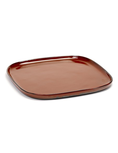 Assiette carrée L 25.4 cm Terres de rêves Rust, Serax par Anita Le Grelle