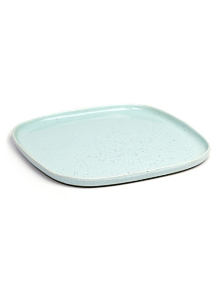 Assiette carrée L 25.4 cm Terres de rêves Light blue, Serax par Anita Le Grelle