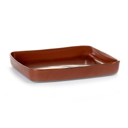 Assiette carrée 18 cm Terres de rêves Rust, Serax par Anita Le Grelle (par 4)