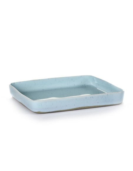Assiette carrée 18 cm Terres de rêves Light blue, Serax par Anita Le Grelle