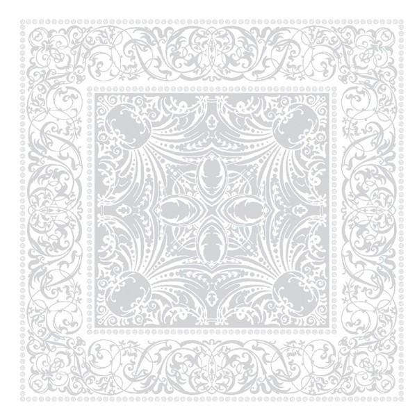 Serviettes de table Alexandrine blanc Neige, Garnier-Thiébaut