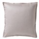 Taie d'oreiller carrée en satin de coton uni Teophile Rosée