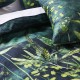 Parure de lit en satin de coton haut de gamme Arjuna Leaf Viridian, Designers Guild