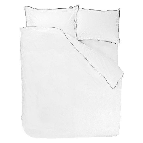 Housse de couette en percale de coton Astor Graphite, Designers Guild