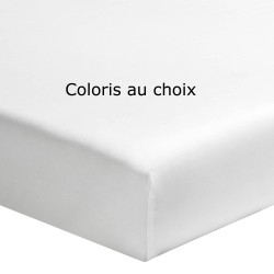 Drap housse uni Bonnet 30cm en percale de coton 80 fils/cm² Première, Essix