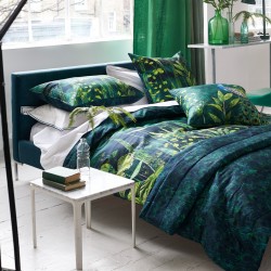 Bout de lit édredon, courtepointe en satin de coton Arjuna Leaf, Designers Guild