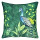 Housse de coussin en satin de coton Arjuna Leaf, Designers Guild