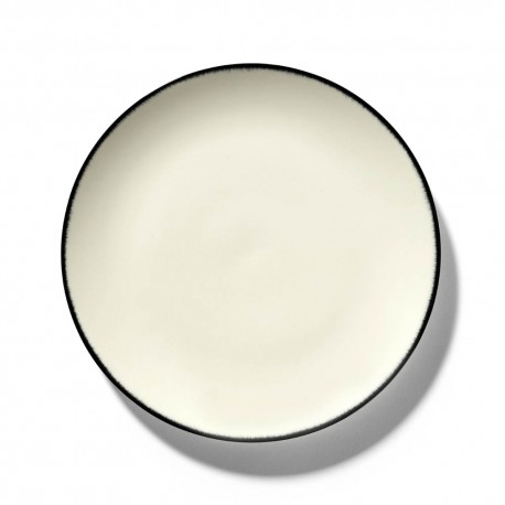Assiettes porcelaine Serax Dé Ann Demeulemeester 24cm Blanc/Noir V1